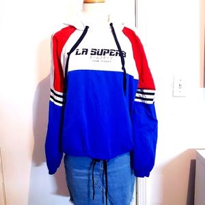 Hoodie Windbreaker Pull-Over Jacket